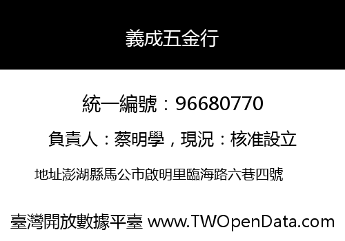 義成五金行