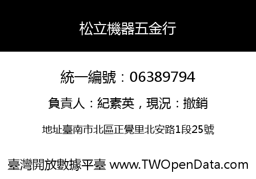 松立機器五金行