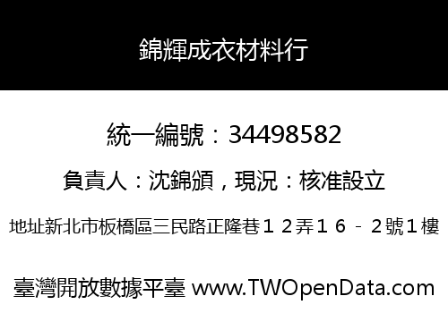 錦輝成衣材料行