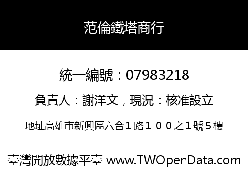 范倫鐵塔商行