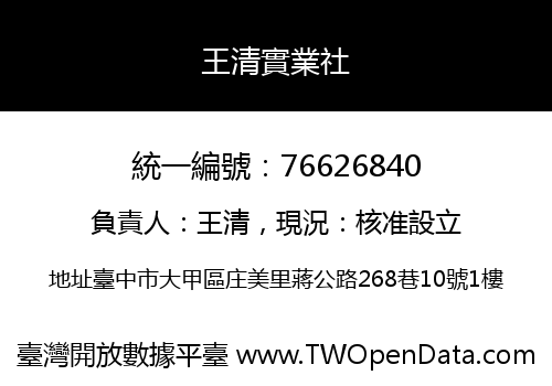 王清實業社