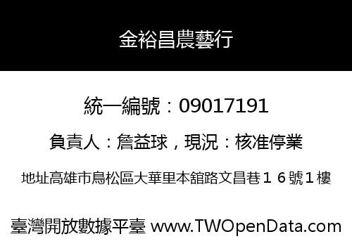 金裕昌農藝行