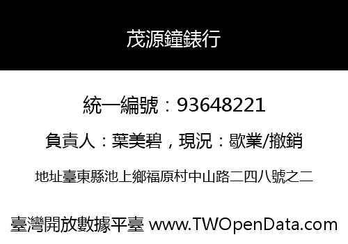 茂源鐘錶行