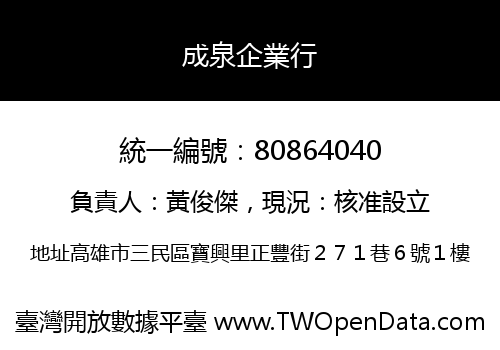 成泉企業行