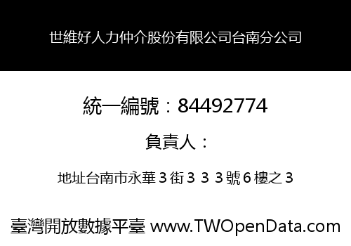 世維好人力仲介股份有限公司台南分公司