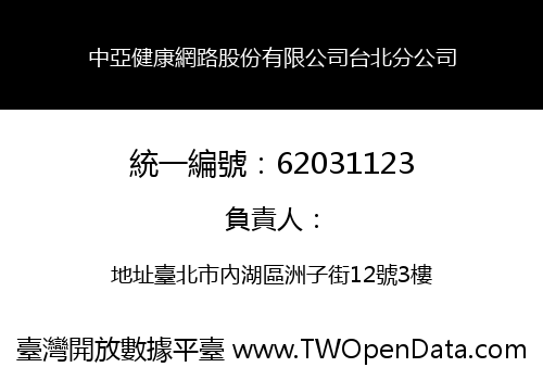 中亞健康網路股份有限公司台北分公司