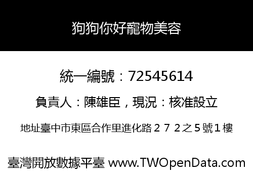 狗狗你好寵物美容
