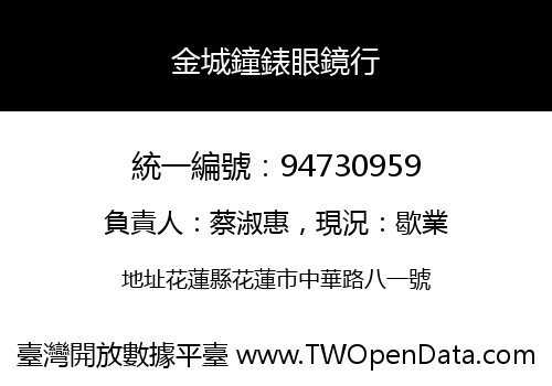 金城鐘錶眼鏡行