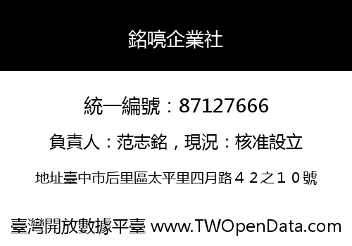 銘喨企業社