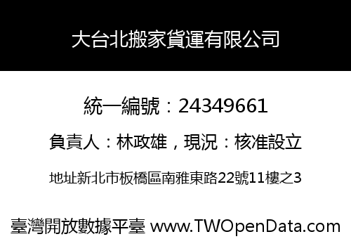 大台北搬家貨運有限公司