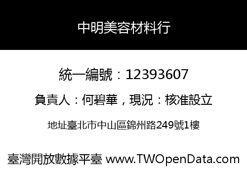 中明美容材料行