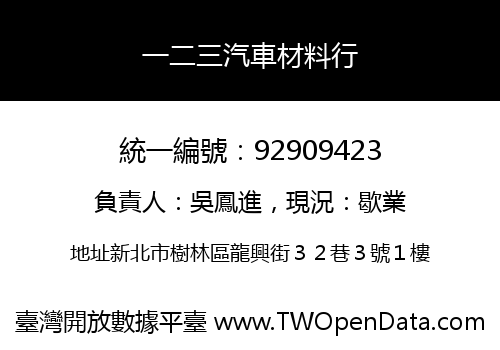 一二三汽車材料行