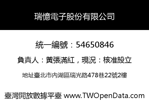 瑞憶電子股份有限公司