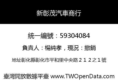 新彰茂汽車商行