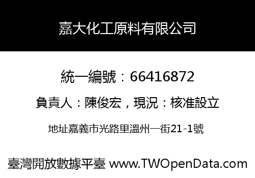 嘉大化工原料有限公司