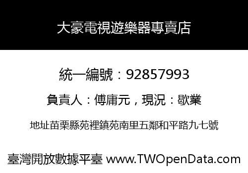 大豪電視遊樂器專賣店