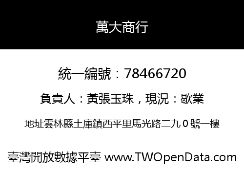 萬大商行