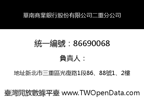 華南商業銀行股份有限公司二重分公司
