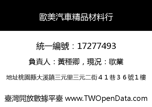 歐美汽車精品材料行