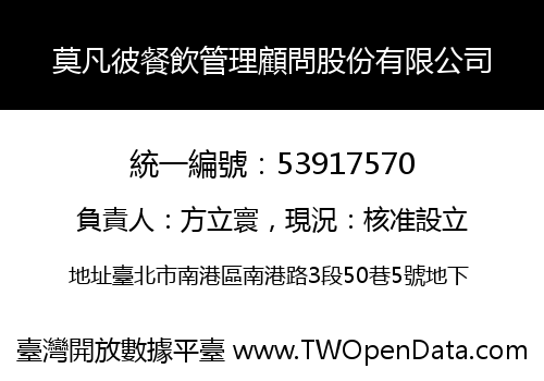 莫凡彼餐飲管理顧問股份有限公司