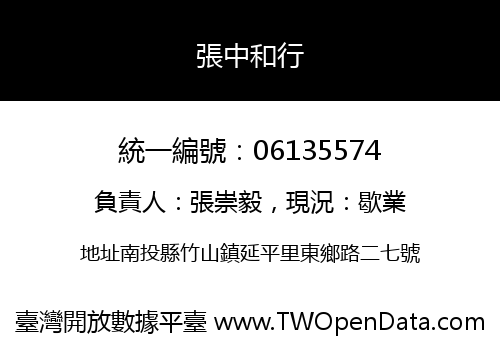 張中和行