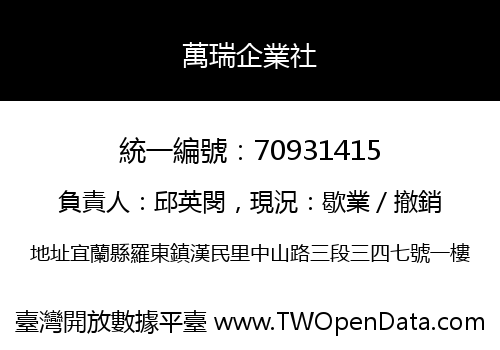 萬瑞企業社