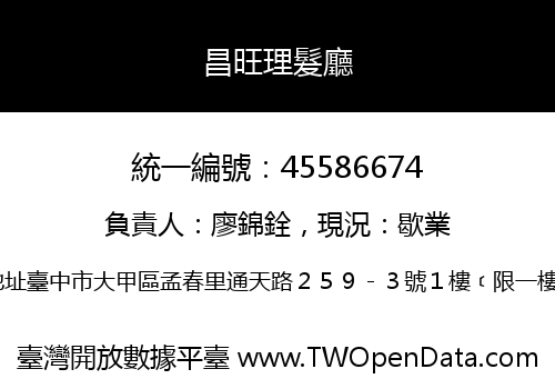 昌旺理髮廳