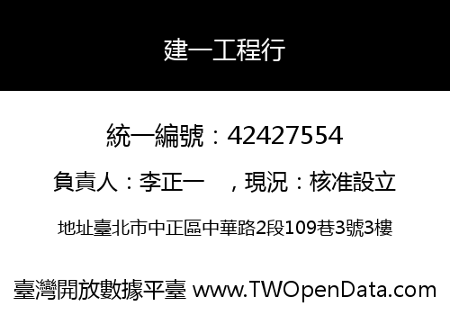 建一工程行