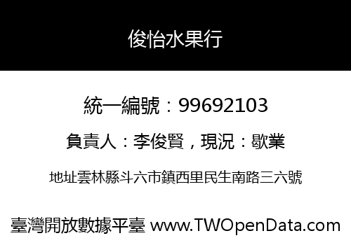 俊怡水果行