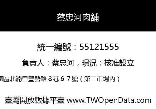 蔡忠河肉舖