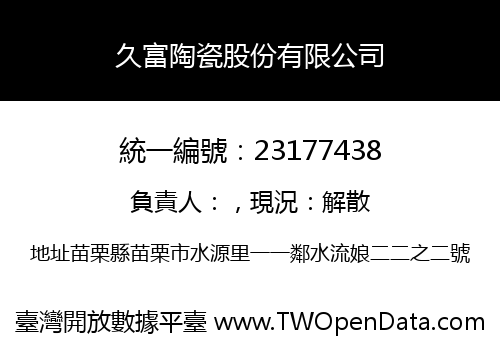 久富陶瓷股份有限公司
