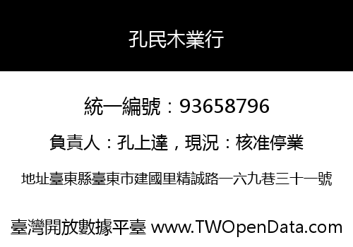孔民木業行