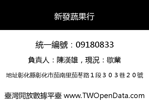 新發蔬果行