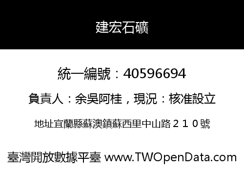 建宏石礦