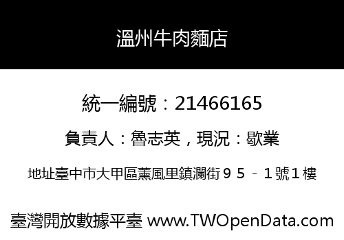 溫州牛肉麵店