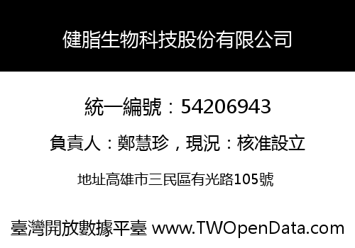 健脂生物科技股份有限公司