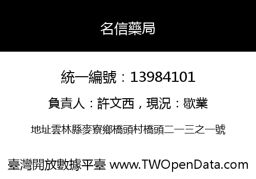 名信藥局