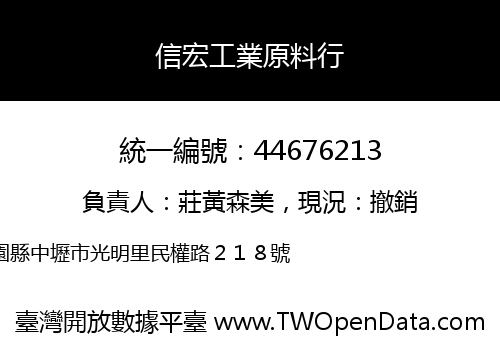 信宏工業原料行