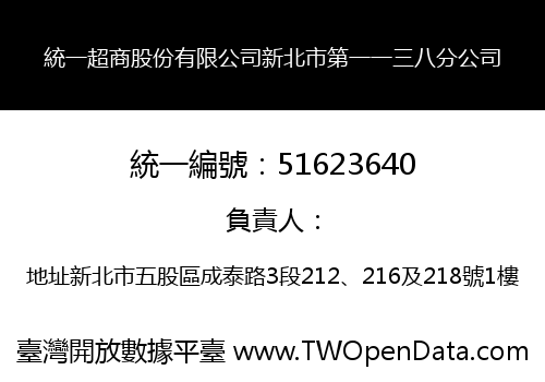 統一超商股份有限公司新北市第一一三八分公司