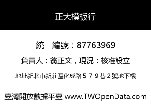 正大模板行