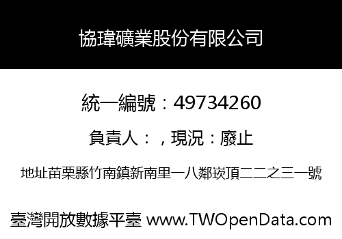 協瑋礦業股份有限公司