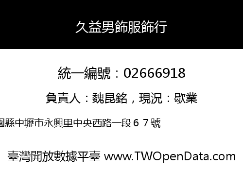 久益男飾服飾行