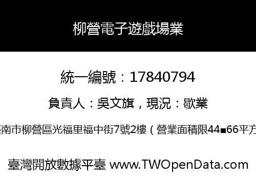 柳營電子遊戲場業