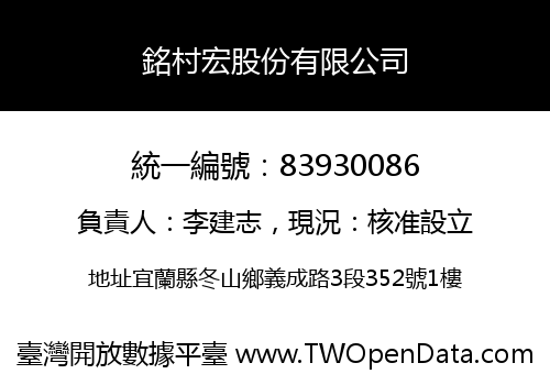 銘村宏股份有限公司