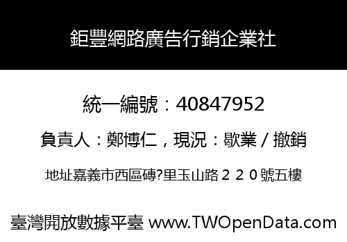 鉅豐網路廣告行銷企業社