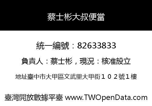 蔡士彬大叔便當