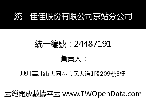 統一佳佳股份有限公司京站分公司