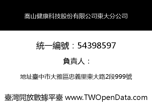 喬山健康科技股份有限公司東大分公司