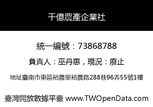 千億農產企業社