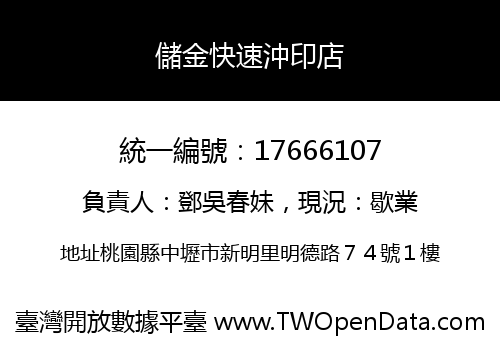 儲金快速沖印店